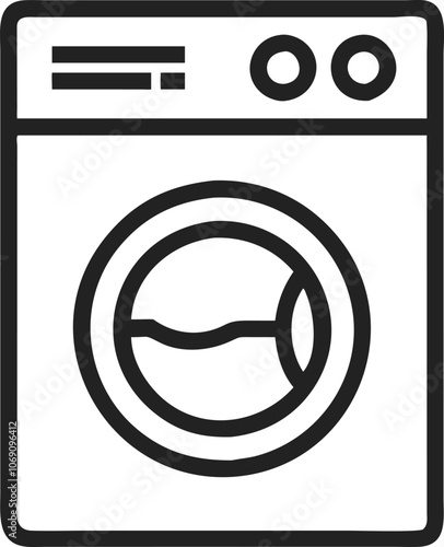 Washing machine line icon vector