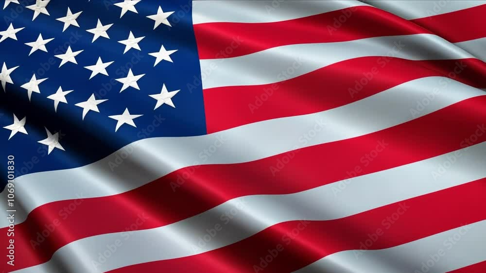 Waving American flag symbolizes unity and pride during the Fourth of July celebration in a vibrant summer atmosphere Waving American flag symbolizes unity and pride during the Fourth of July celebration in a vibrant summer atmosphere
