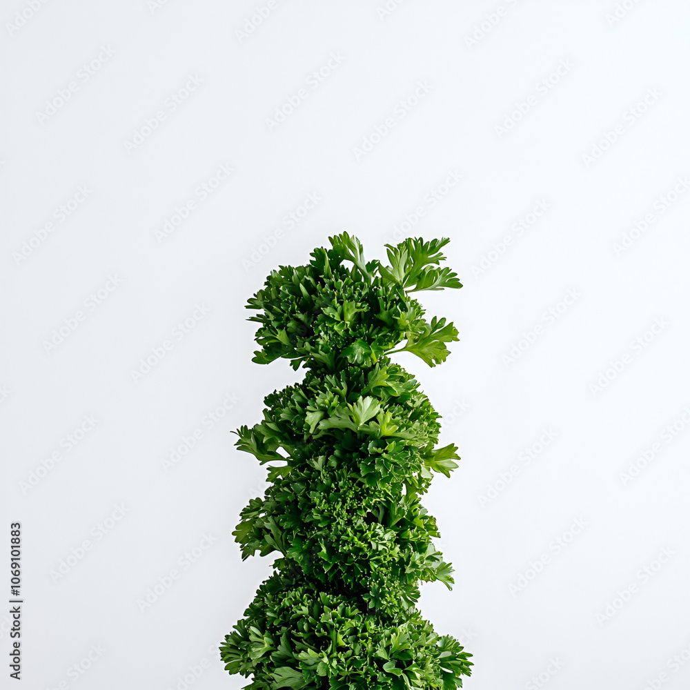 Fototapeta premium Korean green mustard isolated Chinese mustard Clipart Fresh mustard Greens bundle illustration 