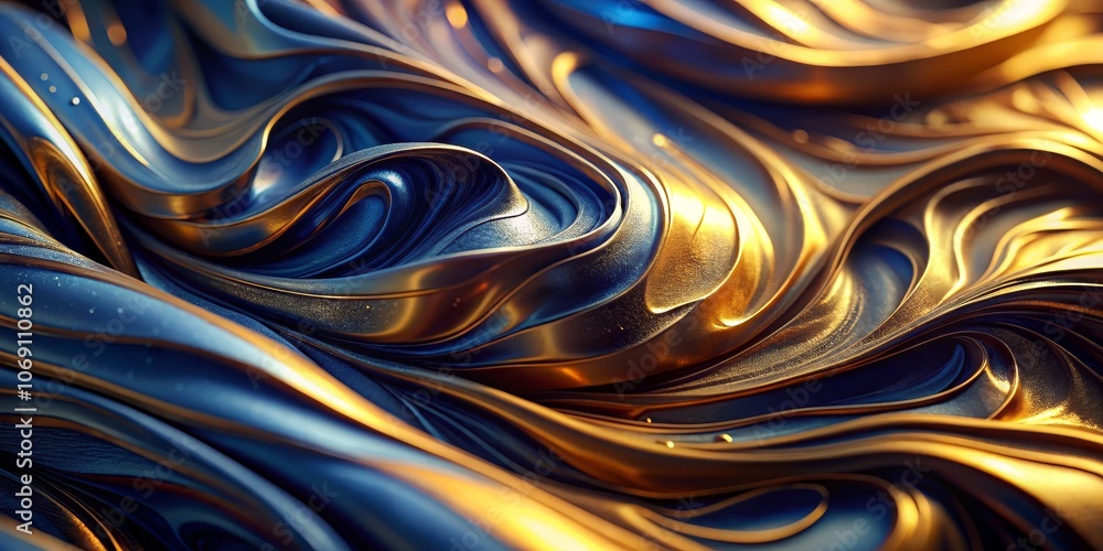 Abstract Gold and Blue Liquid Swirls, 3D Render, Digital Art, Liquid, Abstract Abstract Gold and Blue Liquid Swirls, 3D Render, Digital Art, Liquid, Abstract