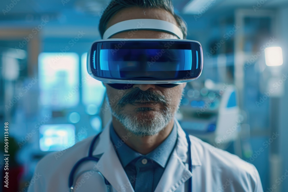 Healthcare professionals using virtual reality for medical innovation. Healthcare professionals using virtual reality for medical innovation.