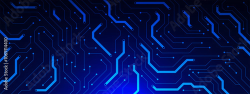 Abstract electronic circuit board texture for futuristic technology background. Computer board and engineering concept