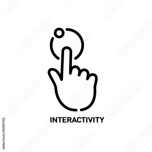 Virtual interactive control icon isolated on clean background. Virtual interactive control icon concept drawing icon in modern style. Vector illustration for your web mobile logo app UI design.