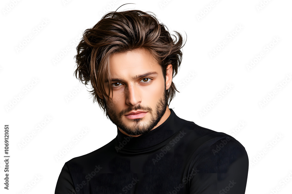 Obraz premium Attractive young man showcases bold style