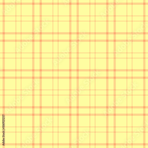 Product vector plaid background, handsome seamless texture check. Aesthetic tartan textile fabric pattern in amber and yellow colors.