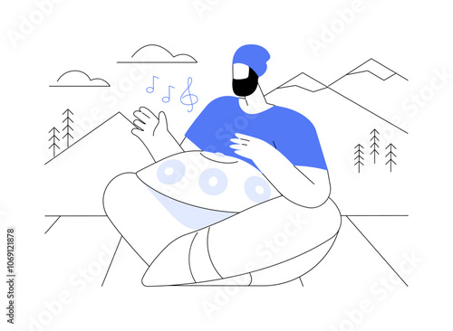 Hang isolated cartoon vector illustrations.