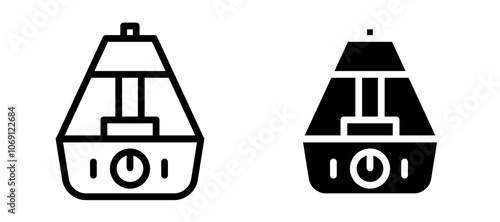 Humidifier icon symbol collection on white background.