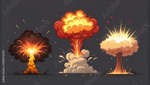 Explosion Effect Isolated on Transparent Background
Dynamic Explosion Effect with Transparency for Design Use
