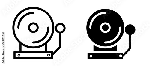 Bell school icon symbol collection on white background.