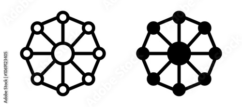 Dependency icon symbol collection on white background.