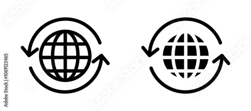 Import export icon symbol collection on white background.