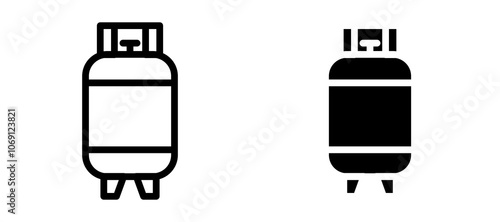 LPG icon symbol collection on white background.