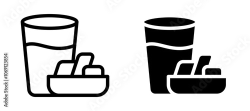 Wallpaper Mural Ramadan iftar icon symbol collection on white background. Torontodigital.ca