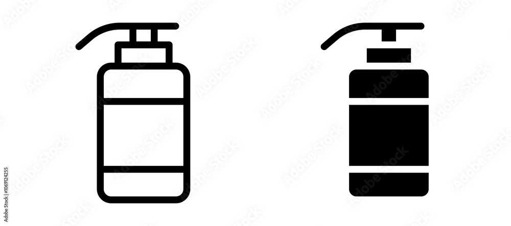 Baby shampoo icon symbol collection on white background. Baby shampoo icon symbol collection on white background.