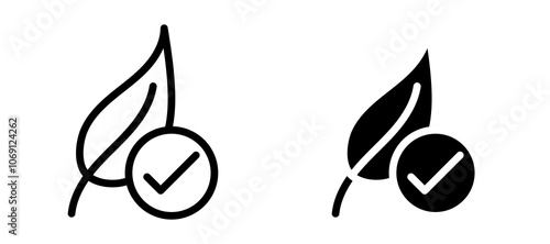 Hypoallergenic tested icon symbol collection on white background.