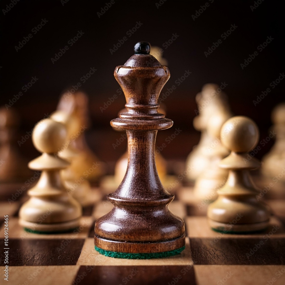 Macro Shot of Chess Pieces on the Board Macro Shot of Chess Pieces on the Board