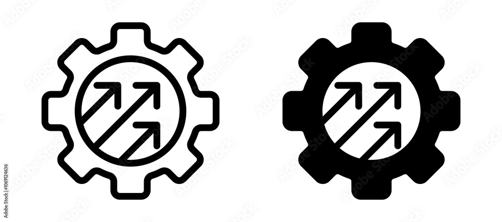 Efficiency icon symbol collection on white background. Efficiency icon symbol collection on white background.