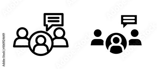 Expert opinion icon symbol collection on white background.