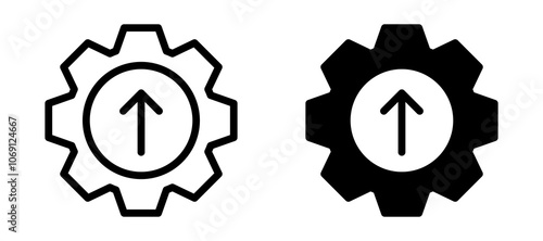 Improvement icon symbol collection on white background.