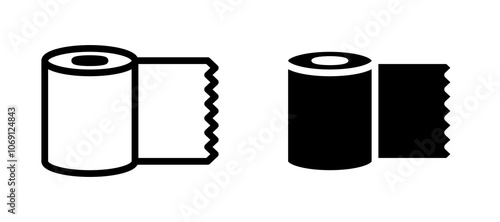 Bandage roll icon symbol collection on white background.