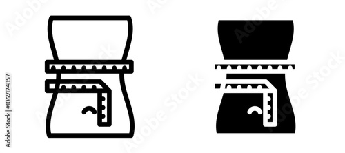 Weight loss icon symbol collection on white background.
