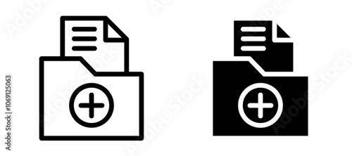 Medical history icon symbol collection on white background.