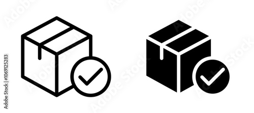 Order receive icon symbol collection on white background.