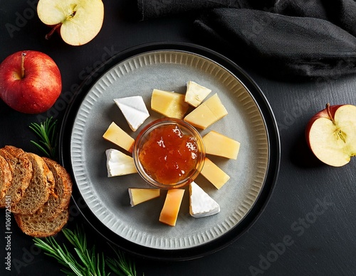 Mixed Cheese Plate with Quince Jelly for Dessert
