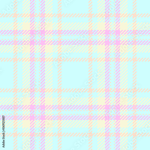 Invite vector tartan plaid, repeat background seamless texture. Everyday textile fabric check pattern in light and beige colors.