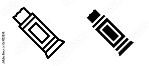 Chew gum icon symbol collection on white background.