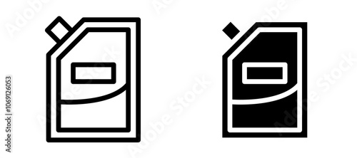 Doy pack pouch icon symbol collection on white background.