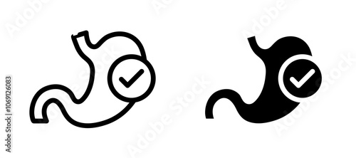 Good digestion icon symbol collection on white background.