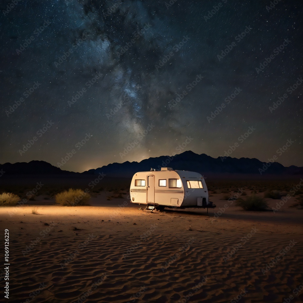 Caravan Under Starry Sky Caravan Under Starry Sky