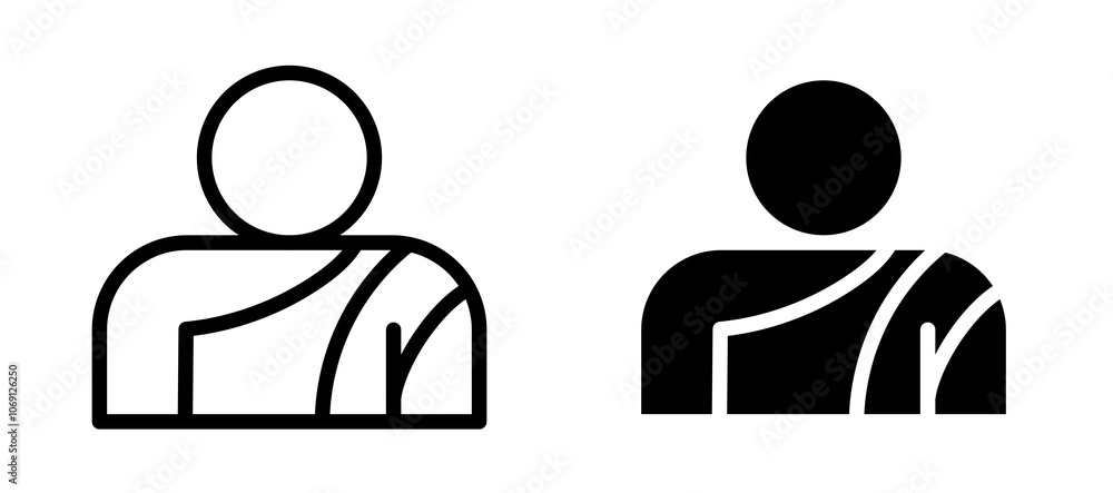 Monk icon symbol collection on white background. Monk icon symbol collection on white background.