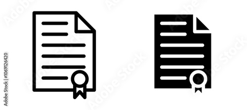 Declarations icon symbol collection on white background.