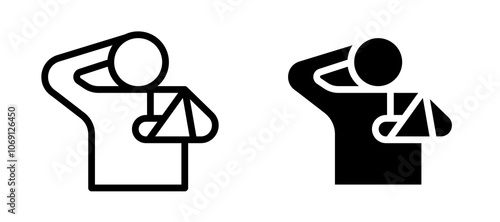 Injury icon symbol collection on white background.