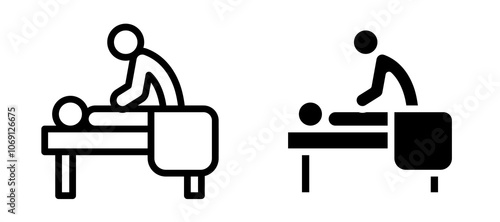 Massage icon symbol collection on white background.