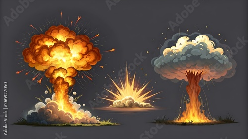 Explosion Effect Isolated on Transparent Background
Dynamic Explosion Effect with Transparency for Design Use
