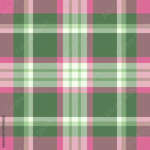 Manufacture fabric tartan pattern, customized check seamless texture. Unique background textile plaid vector in pastel and light colors.