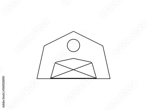 Barn Icon Vector Logo Design Template