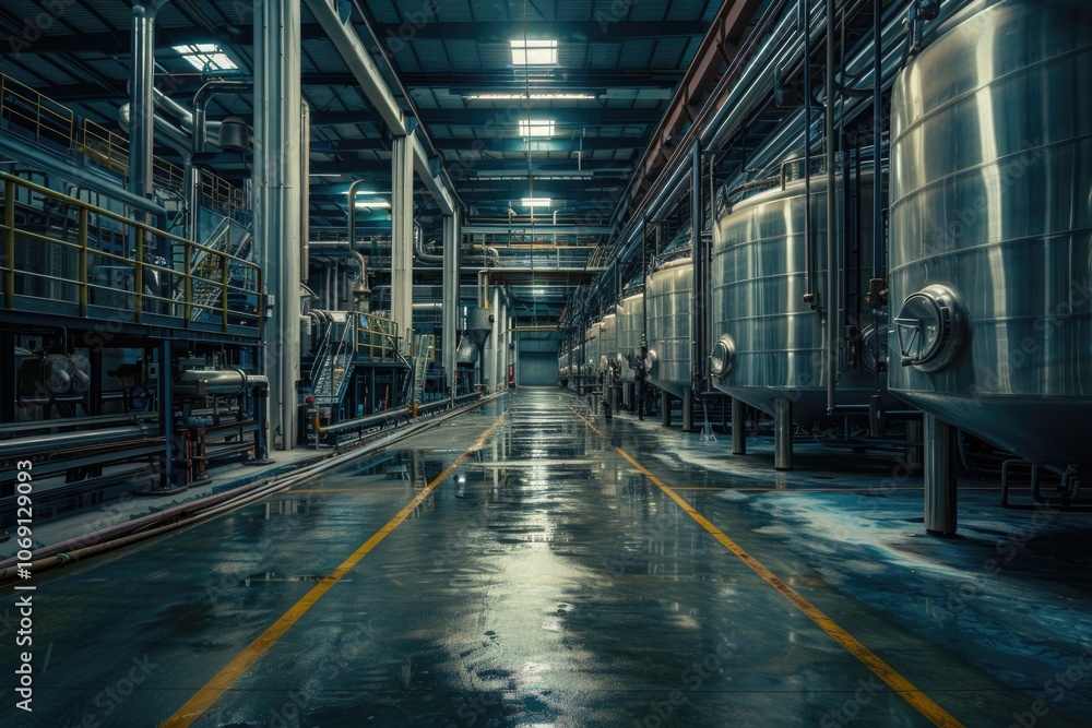 Beverage production facility in China. Beverage production facility in China.