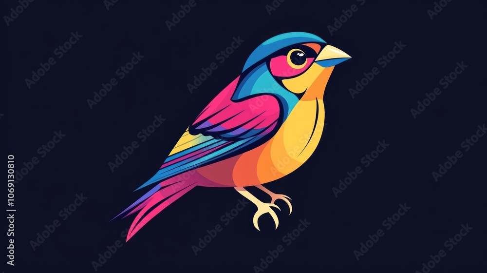 Colorful Bird Illustration Colorful Bird Illustration