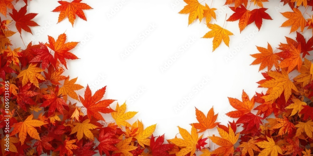 Autumn background featuring vibrant maple leaves in various shades of red, orange, and yellow, creating a striking display of fall colors, outdoors, scenery Autumn background featuring vibrant maple leaves in various shades of red, orange, and yellow, creating a striking display of fall colors, outdoors, scenery