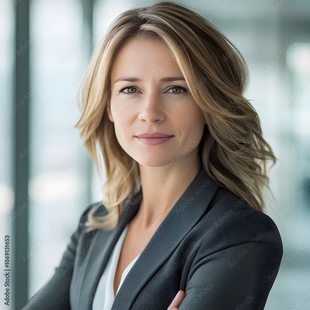 A professional headshot of a confident businesswoman, captured with natural lighting and a blurred office background, highlighting a polished and self-assured demeanor. A professional headshot of a confident businesswoman, captured with natural lighting and a blurred office background, highlighting a polished and self-assured demeanor.