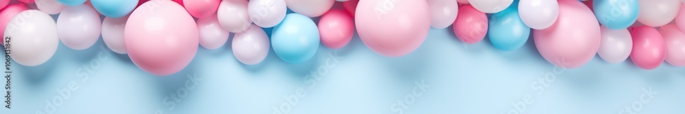 Vibrant Colorful Spheres on Pastel Background. Bubble Gum. Abstract 3D Render with Empty, Blank Space for Text, Design Vibrant Colorful Spheres on Pastel Background. Bubble Gum. Abstract 3D Render with Empty, Blank Space for Text, Design