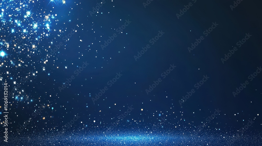 Fototapeta premium Starry Background with Sparkles and Glowing Effect