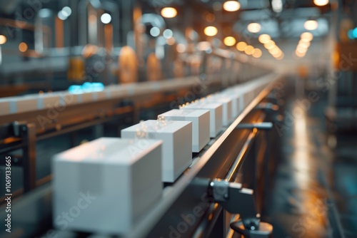 Wallpaper Mural Packaging milk boxes on roller conveyor for sale. Torontodigital.ca