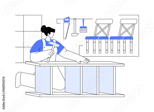 DIY furniture isolated cartoon vector illustrations.