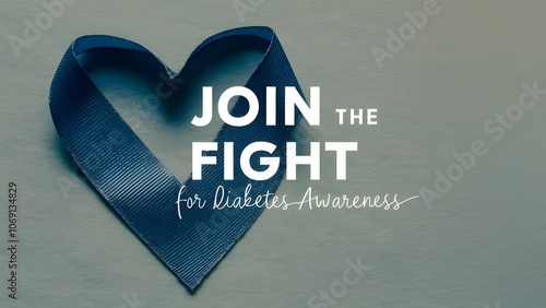 Blue Ribbon Heart Design with 
