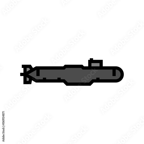 submarine ship color icon vector. submarine ship sign. isolated symbol illustration